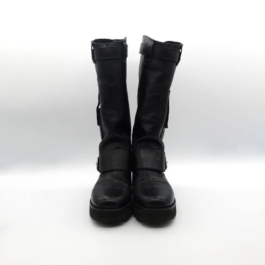 [3,250] Y's 와이즈 요지야마모토 더블버클 플랫폼 롱부츠 상품이미지5