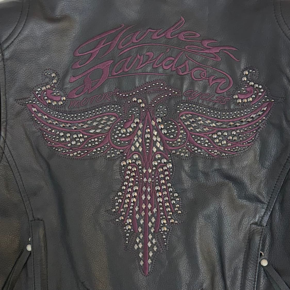 우먼 할리 데이비슨 블랙 레더 자켓  상품이미지5