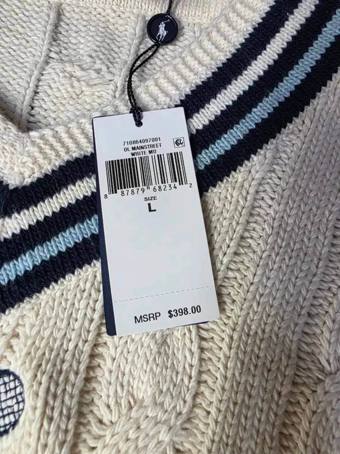 폴로 랄프로렌 크리켓 브이넥 니트 L 상품이미지2