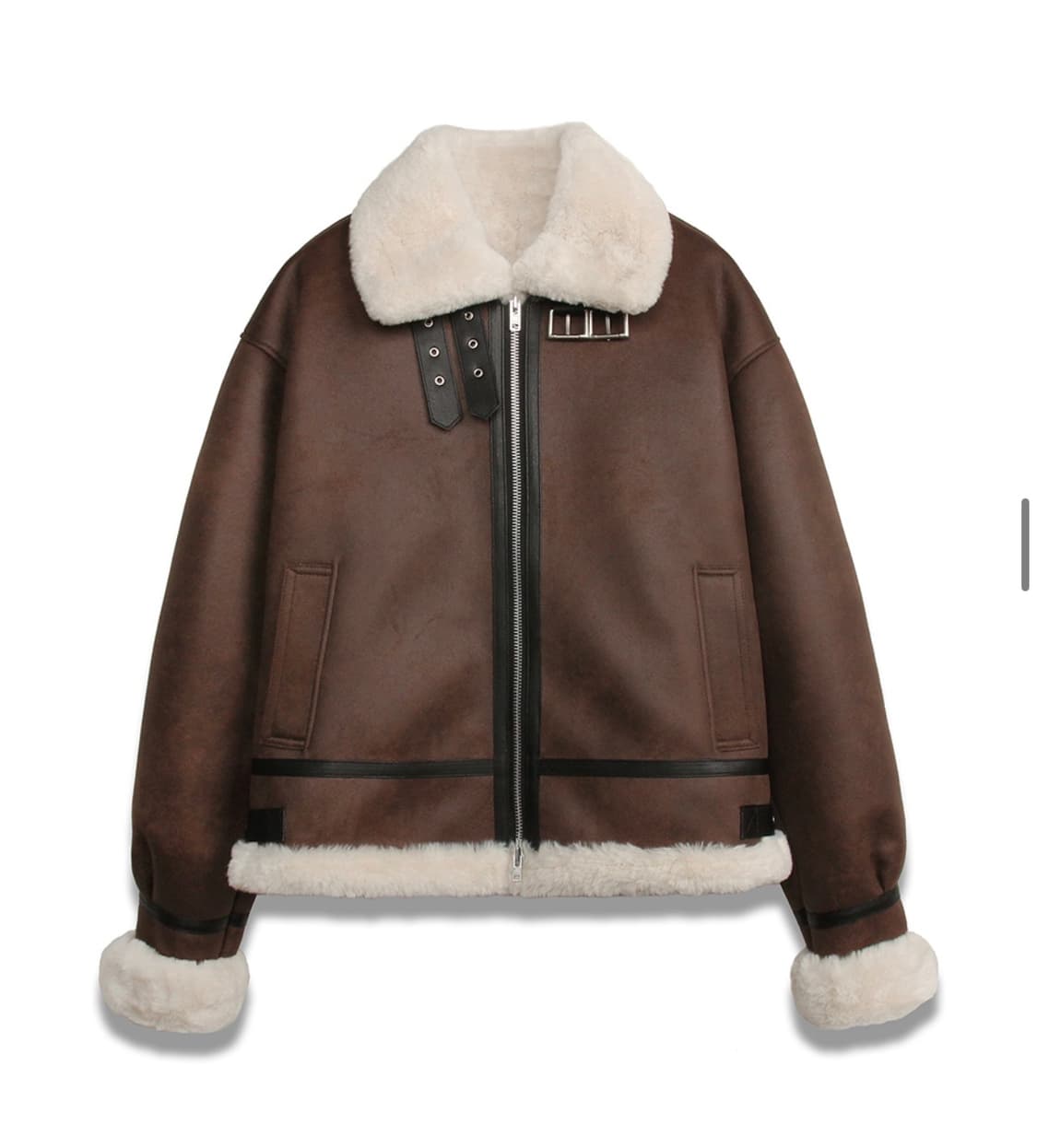 [도프제이슨] 도프제이슨 하이넥 레더 무톤 자켓 BROWN 갈색 상품이미지3