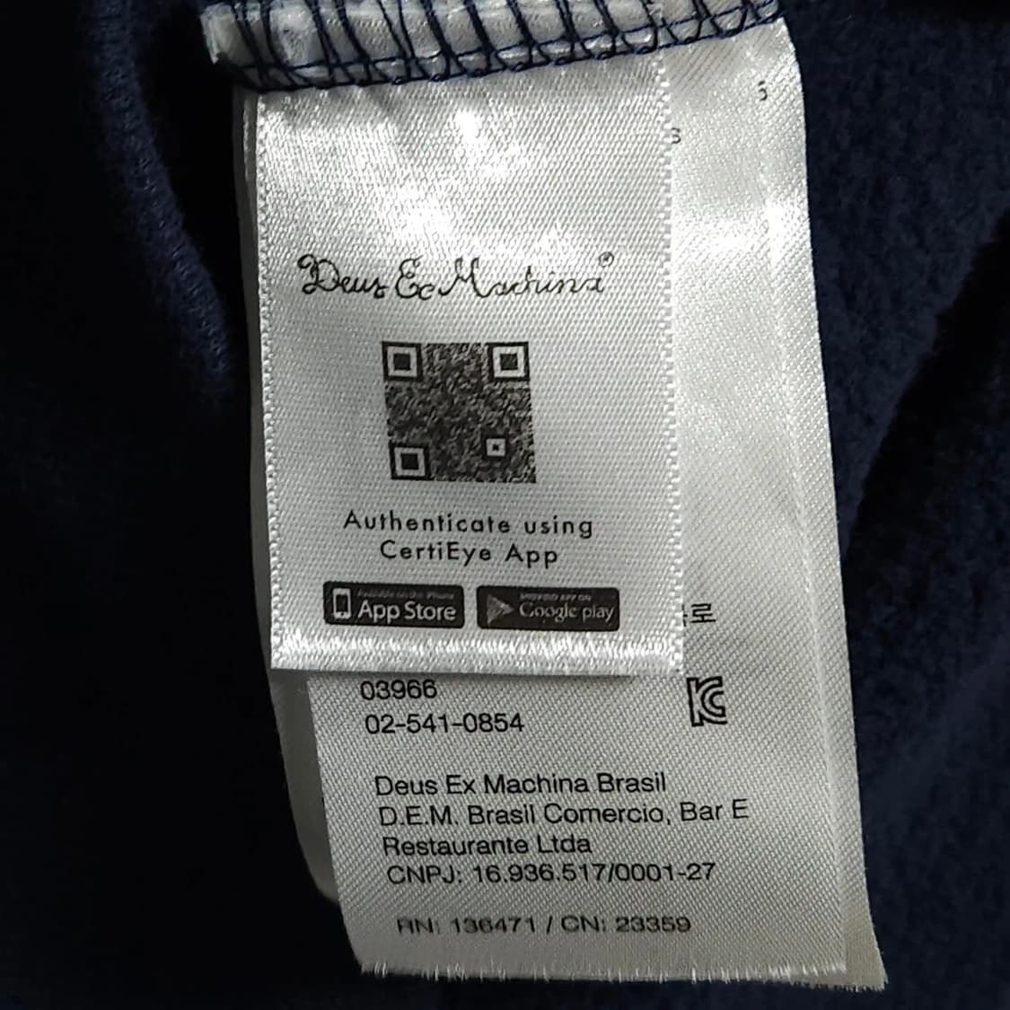 110)DEUS 데우스 엑스마키나 반집업 스웻 맨투맨 네이비 상품이미지6
