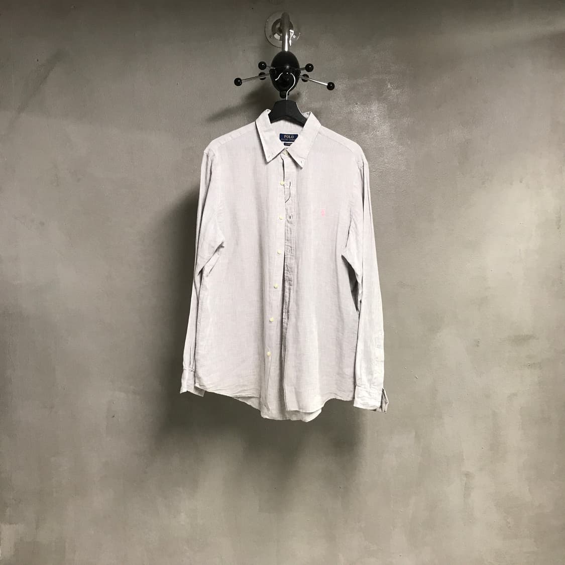 폴로 랄프로렌 QR 린넨 셔츠 그레이 L 상품이미지1