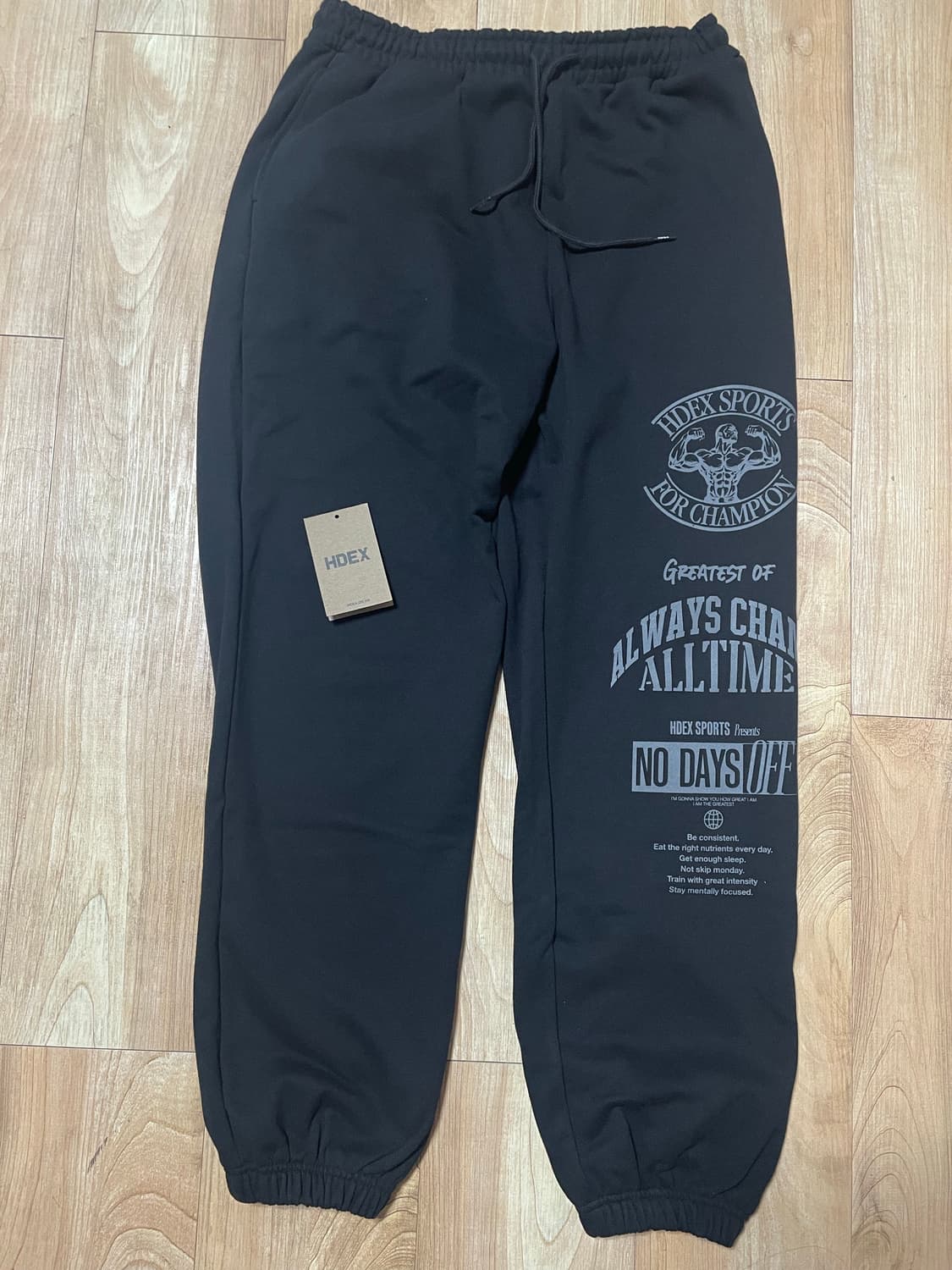 Hdex 그로우 조거 스웨트 팬츠 (Black) XL 상품이미지4