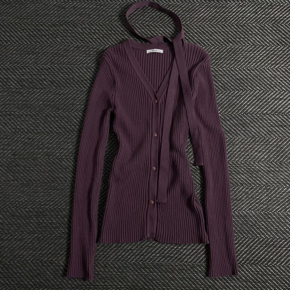 빈티지 우먼스 골지 슬림핏 초커 니트o 3841 상품이미지1