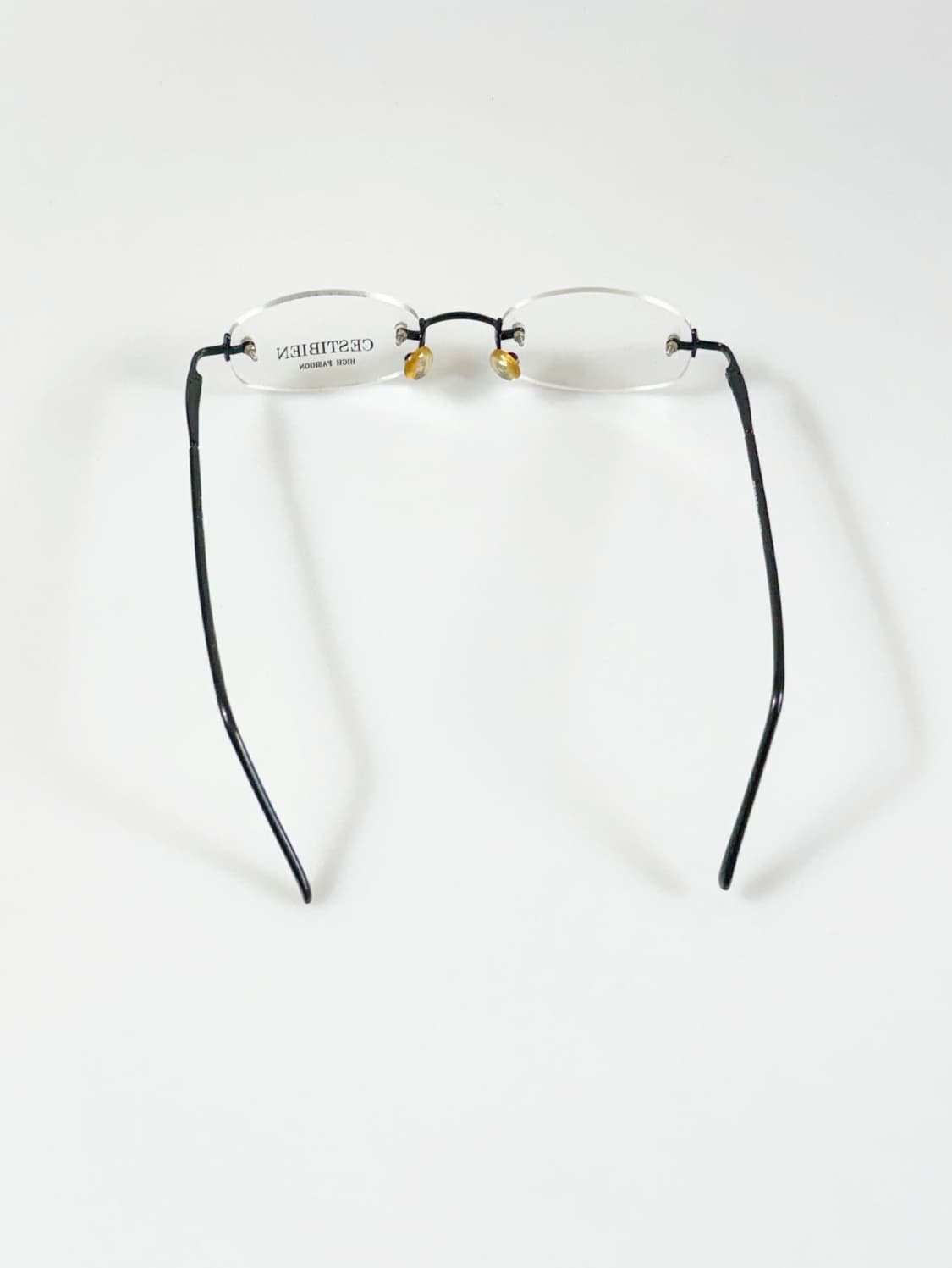 CESTIBIEN 블랙 무테 스퀘어 메탈 빈티지 안경 상품이미지5