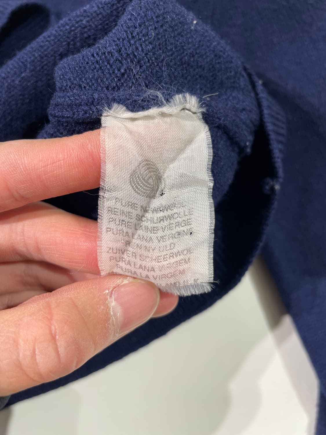 버버리 90’s 네이비 골프 아이콘 크루넥 울 니트 상품이미지8