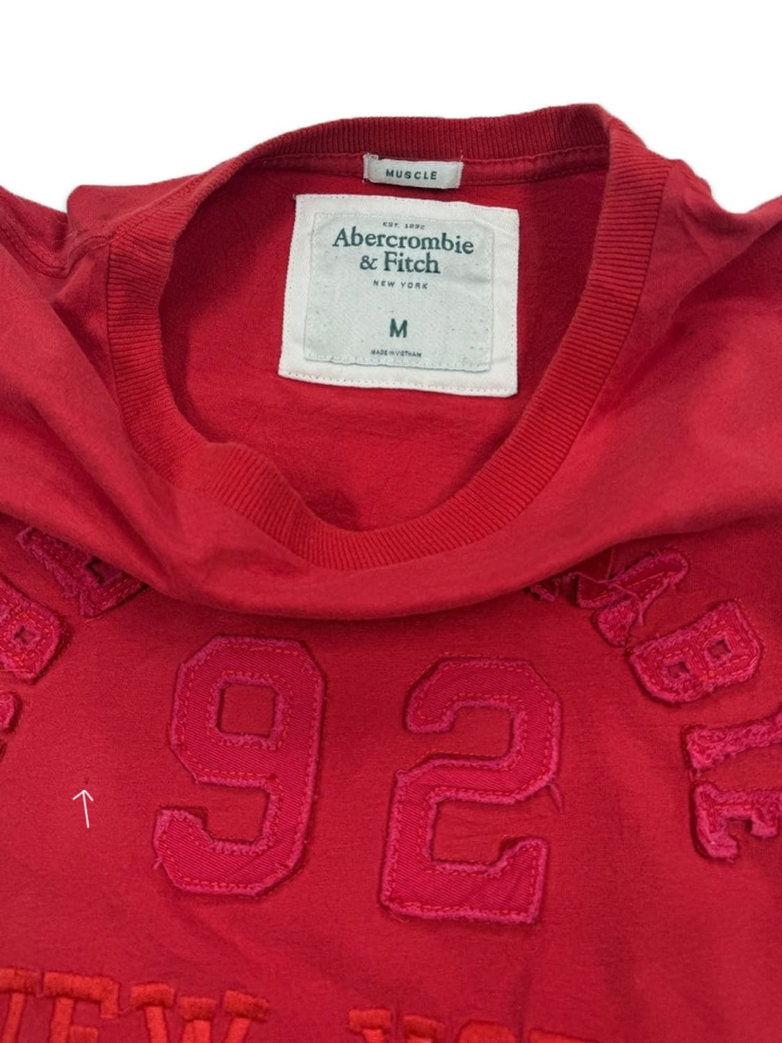 빈티지 아베크롬비 레드 패치 로고 반팔티 상품이미지6