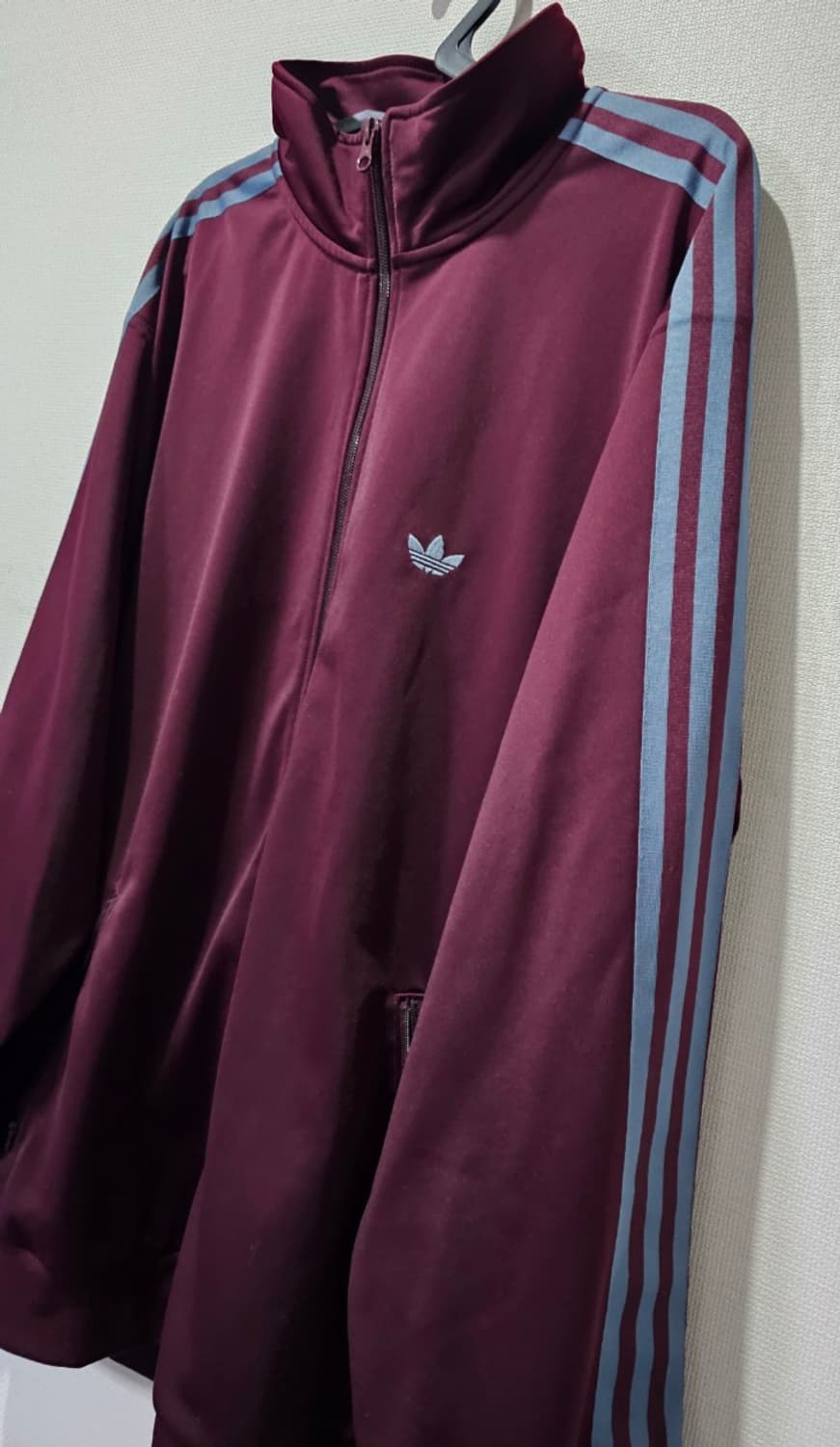 아디다스 베켄바우어 BB트랙탑 버건디 마룬 져지 집업 90 / S 상품이미지2