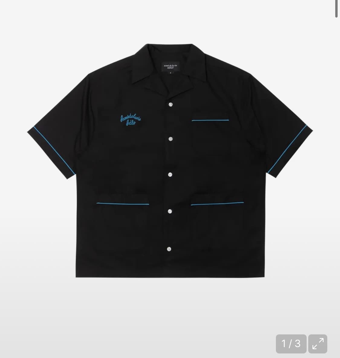 아크메드라비 SCRIPT LOGO OPEN COLLAR SHIRT 상품이미지1