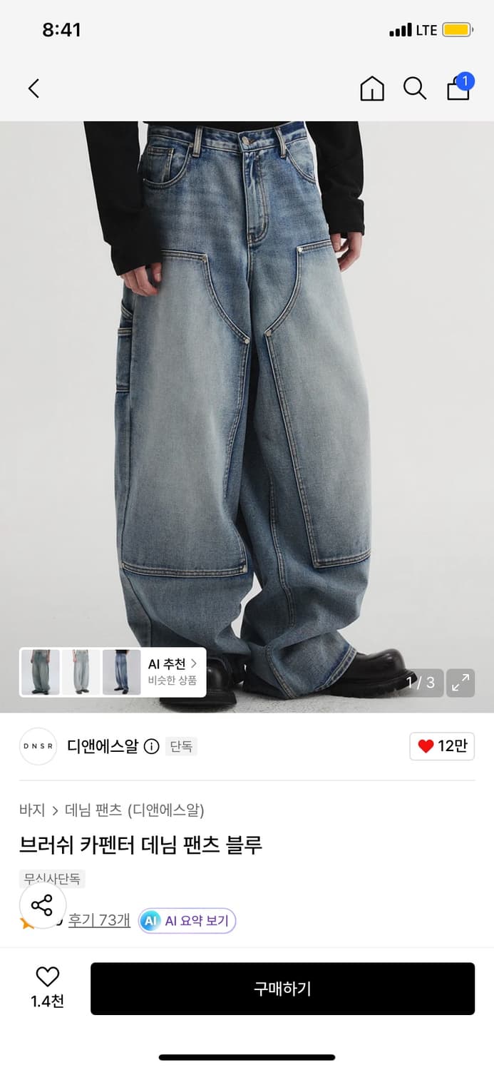 디앤에스알 카펜터팬츠 상품이미지1