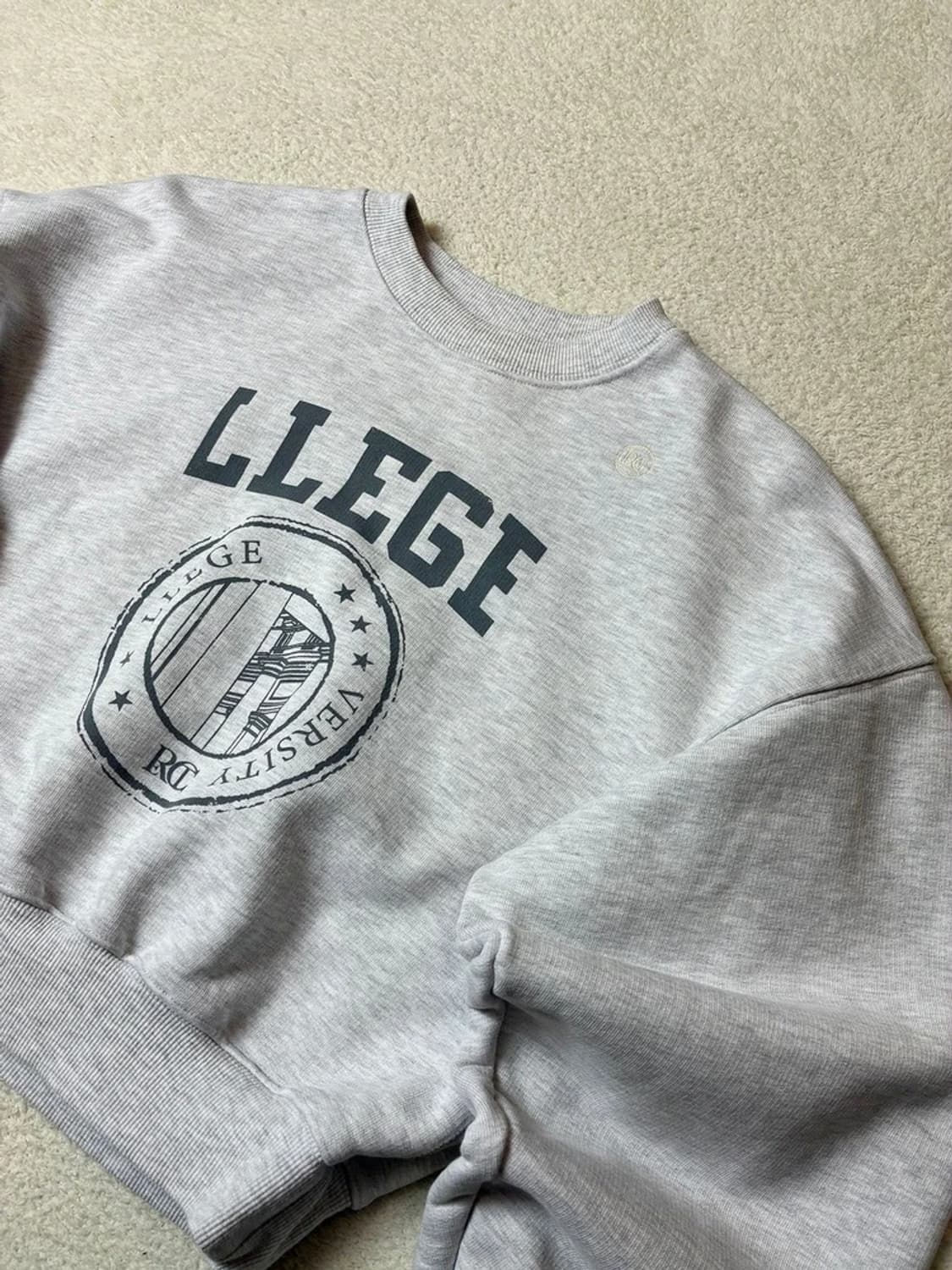 렉토 RECTO 크롭 LLEGE 스웻 맨투맨 PN6435 상품이미지2