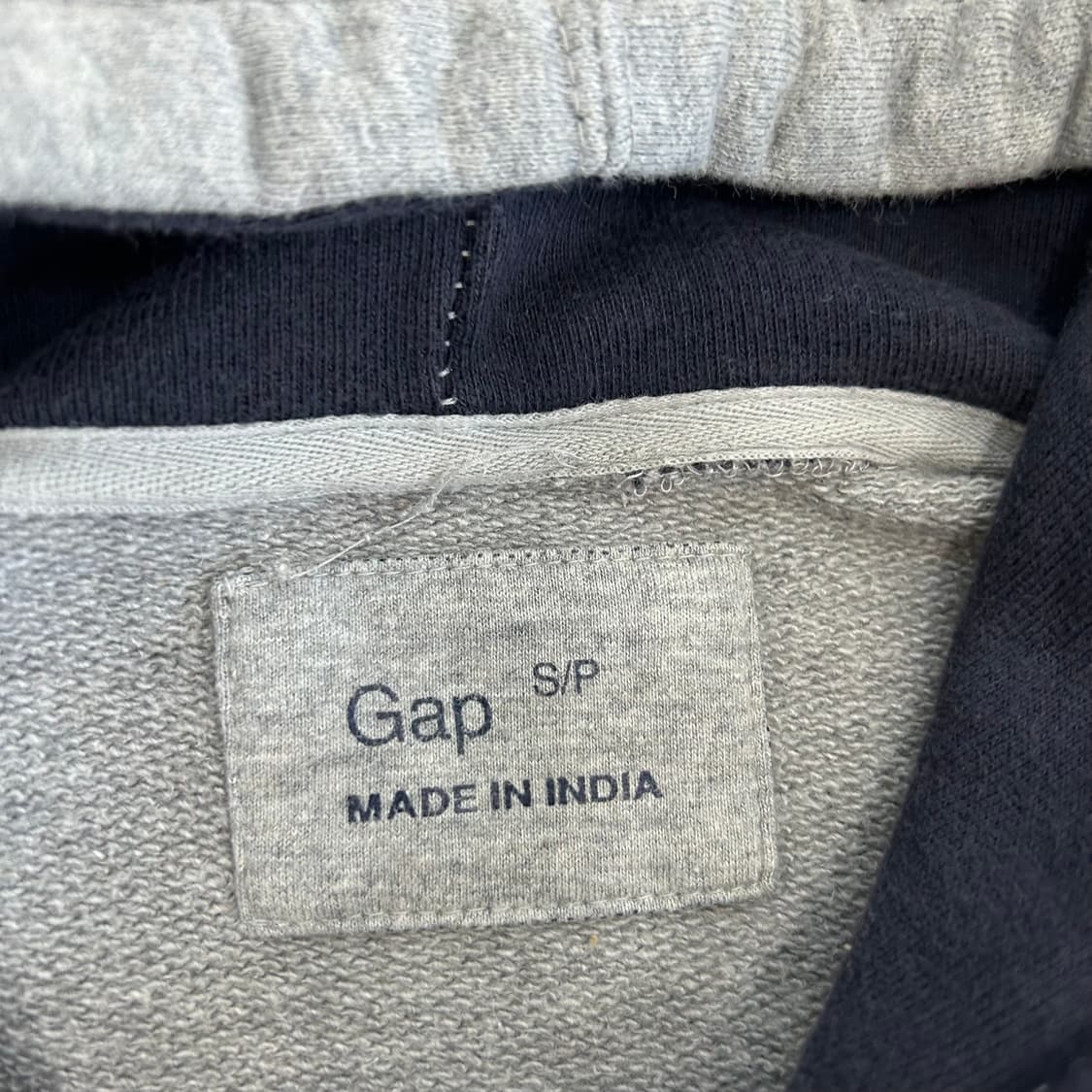 Gap 갭 네이비 로고 그레이 후드집업 상품이미지5