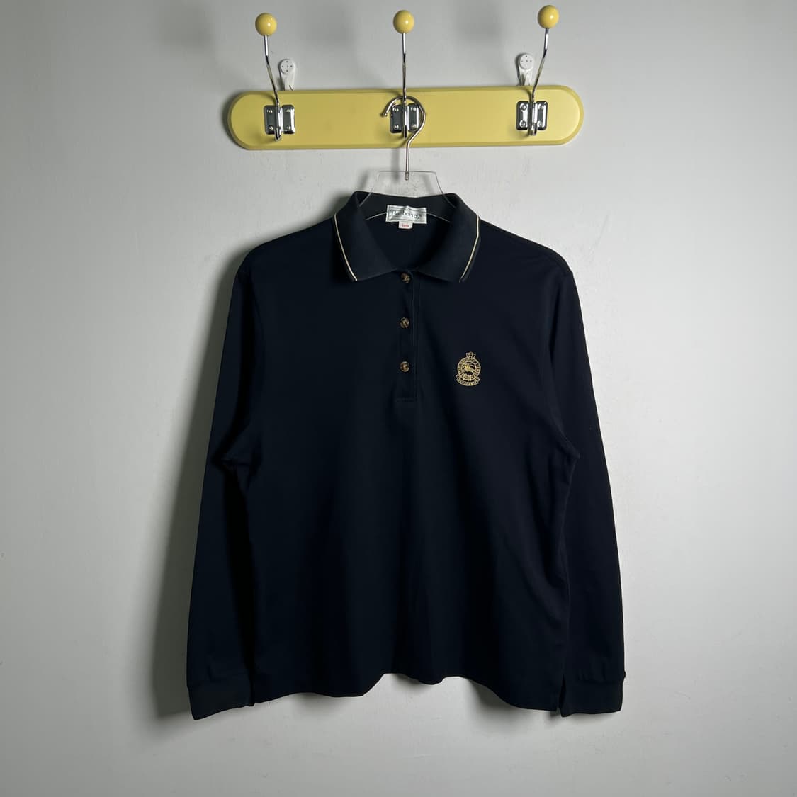 Burberrys 버버리 빈티지 블랙 긴팔 폴로 셔츠 L 상품이미지2