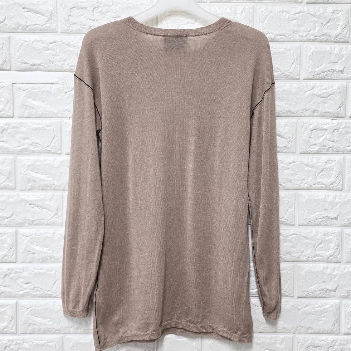 택포) 한섬 LANVIN 랑방 캐시미어 긴팔 티셔츠 M 상품이미지4