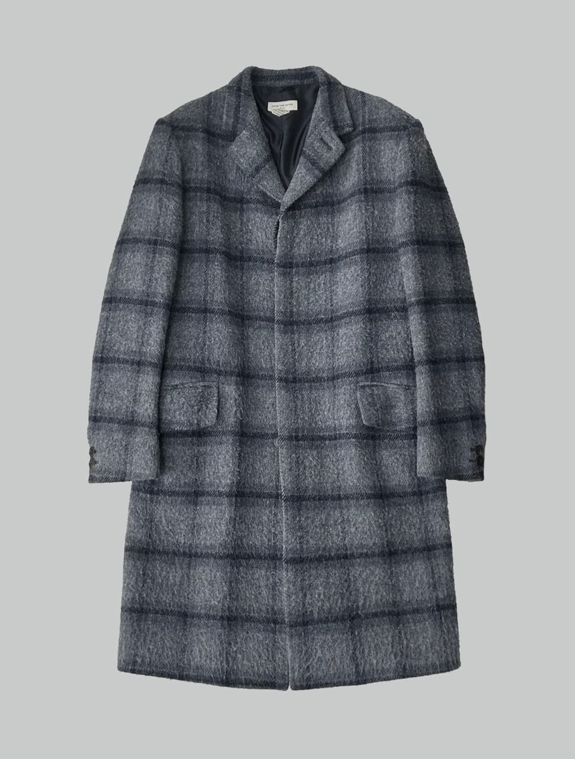 드리스반노튼 울 체크 체스터필드 코트 상품이미지1