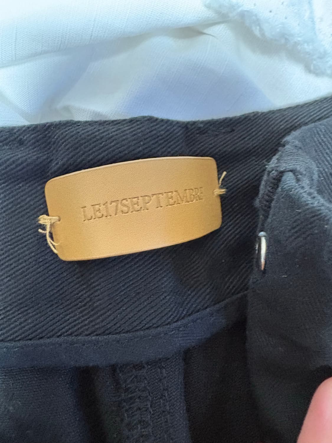 Le17septembre 르17셉템버 르셉템버 턱데님 팬츠 블랙 36 상품이미지4