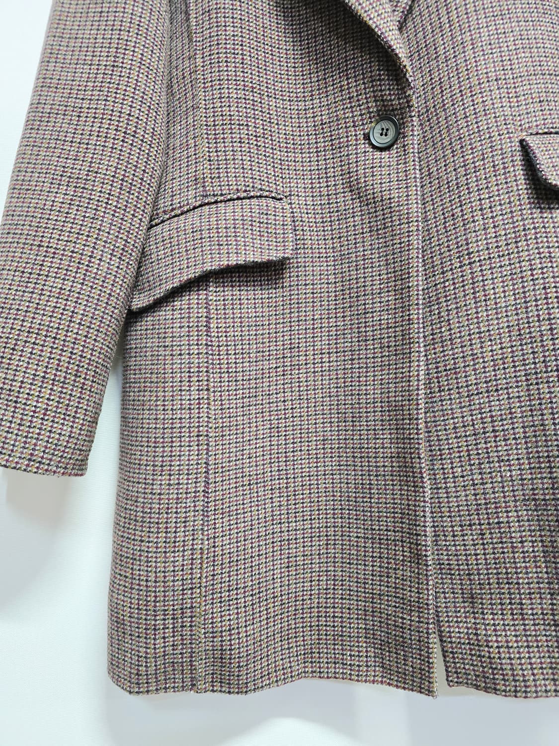 SI  체크 하프 코트 상품이미지3