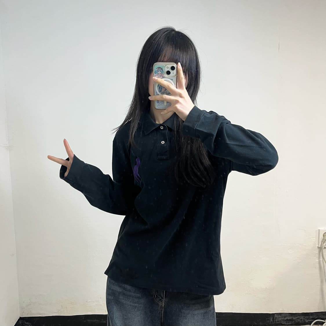 Polo big pony black collar t-shirs 상품이미지2