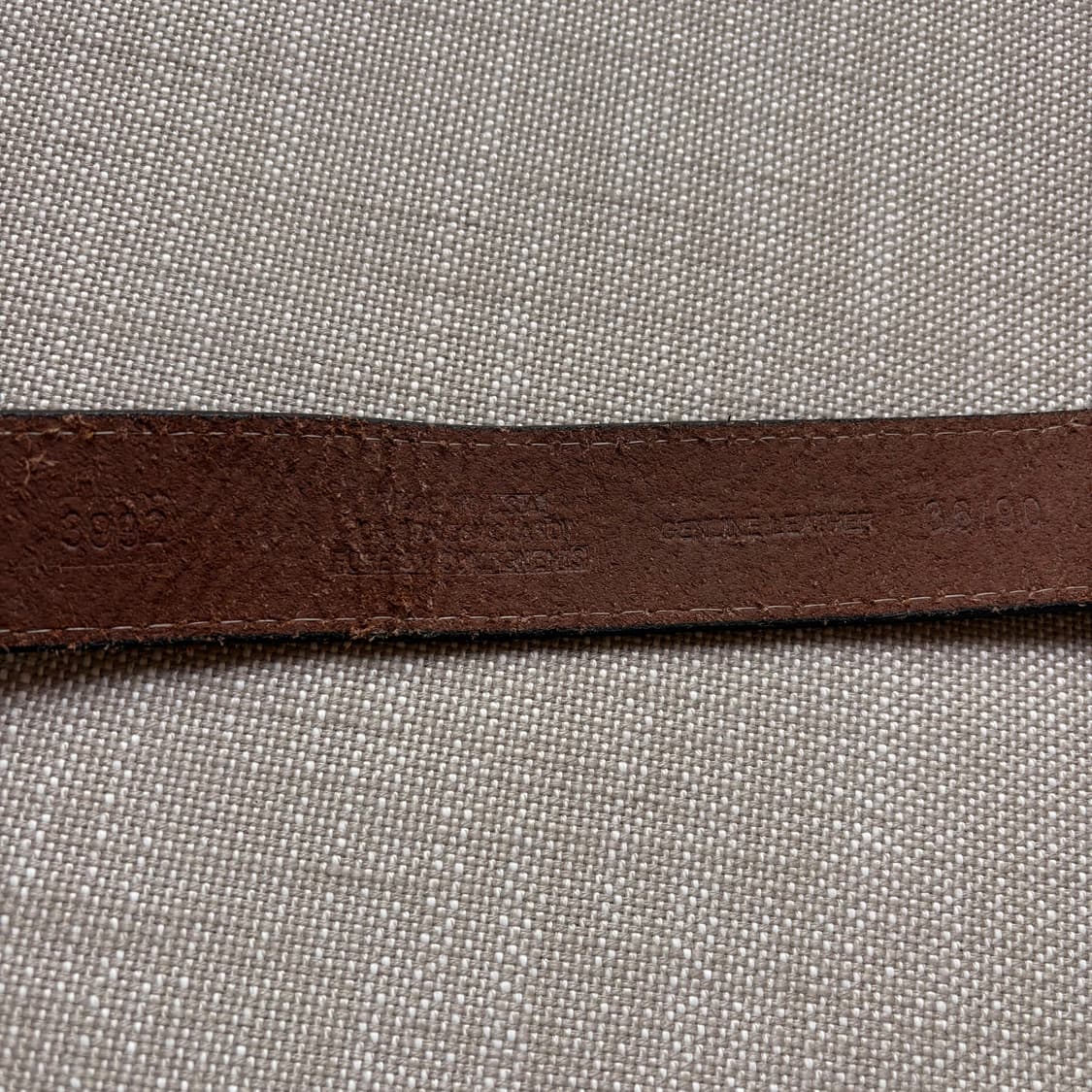 [35-36] 90s USA 다크 브라운 레더 솔리드 브라스 버클 벨트 상품이미지9