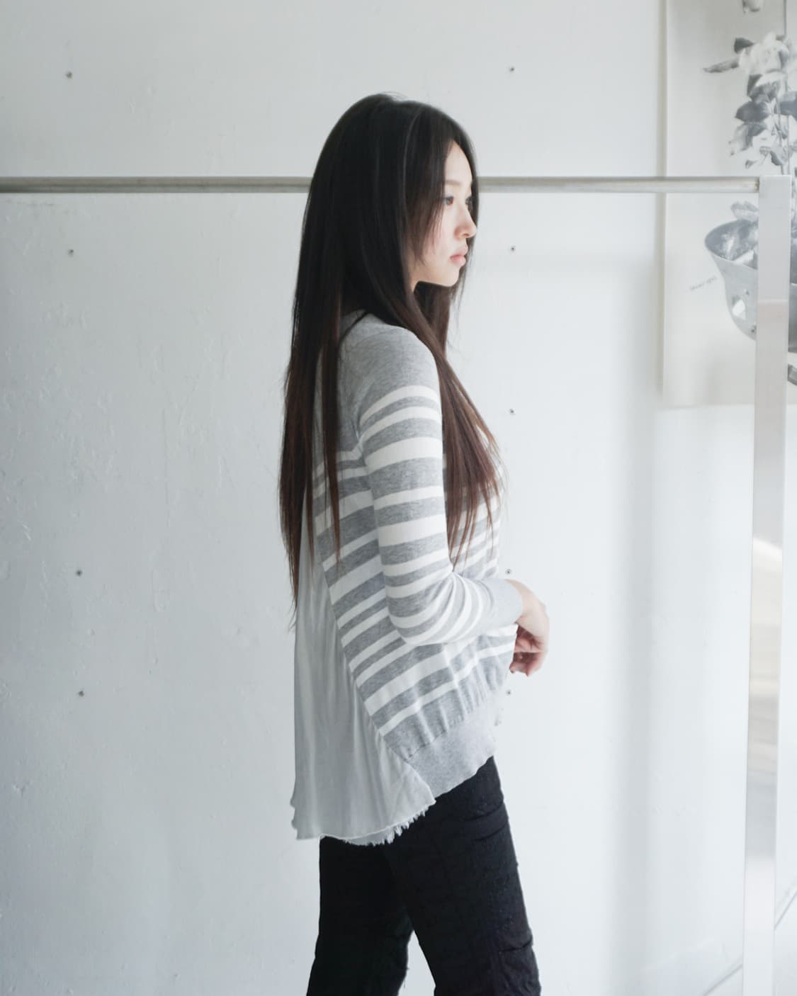 SACAI LUCK layered stripe cardigan 상품이미지2