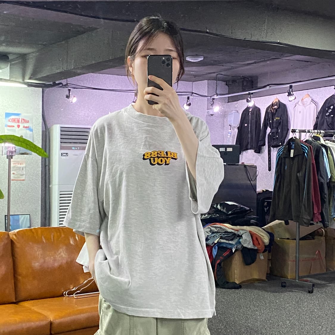 wego 빈티지 블레스유 반팔티 B1853 상품이미지1
