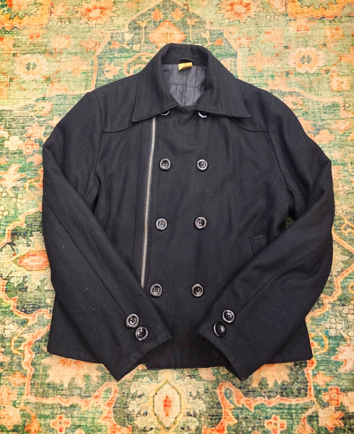 N.HOOLYWOOD (엔.헐리우드)일본90.s해군 울 매키노 피코트 상품이미지1