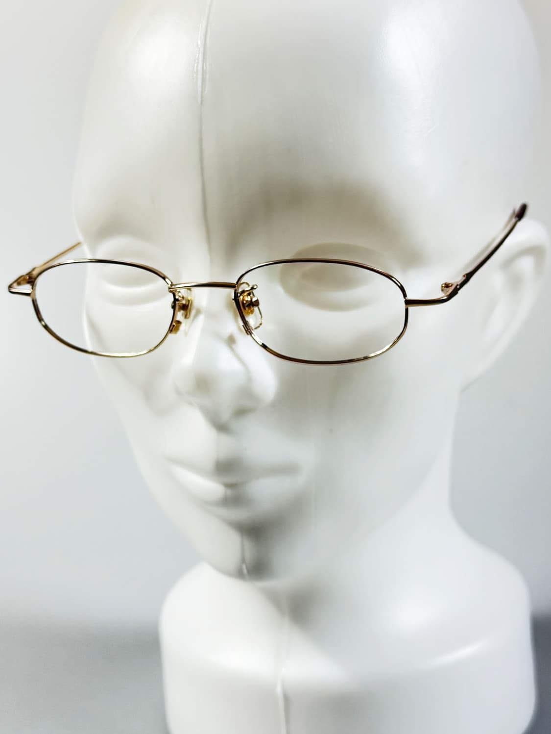 90s 서전 CLARTE 골드 메탈 슬림 오벌 빈티지 안경 상품이미지8