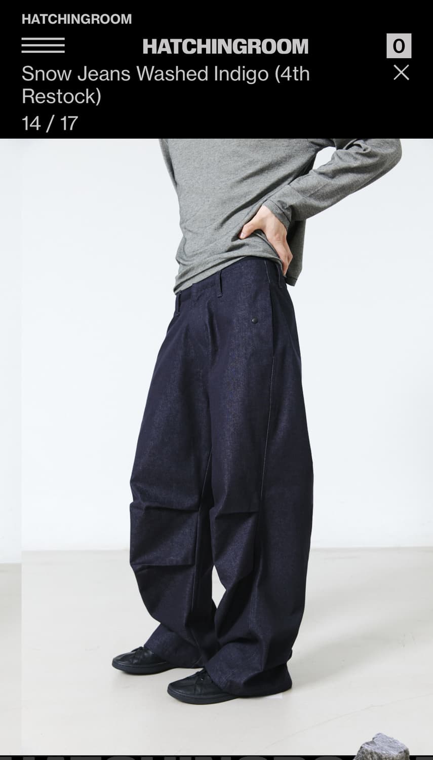 해칭룸 스노우진 워시드 인디고 (2) 상품이미지4