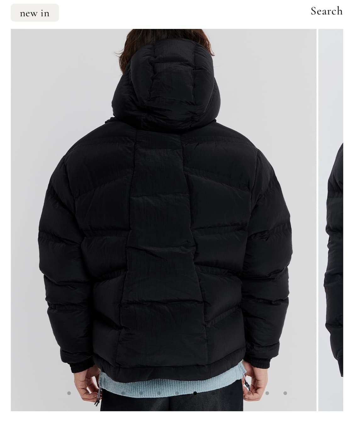 언어펙티드 오블리크 퀼티드 다운 패딩 M 상품이미지3