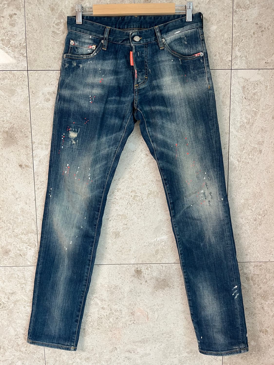 디스퀘어드2 데미지 워싱 슬림핏 청바지 44 정품 상품이미지1
