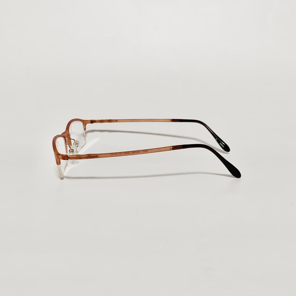997 데드스탁 빈티지안경 반무테 초경량 매트브라운 픽키 상품이미지4