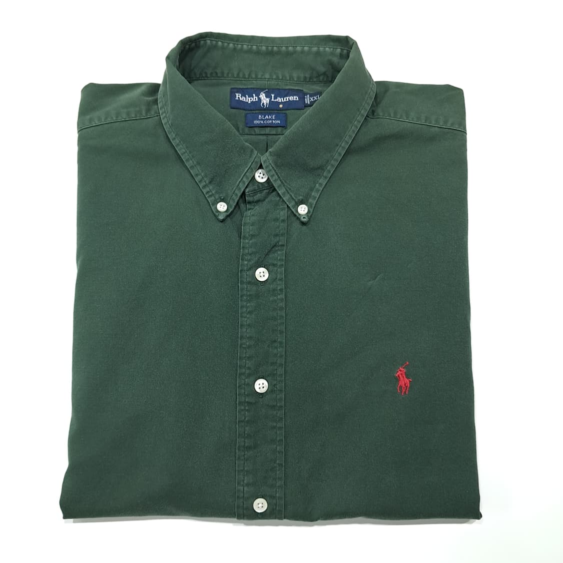 CK049 2XL 폴로 90s 헤비트윌 포레스트그린 셔츠 남방 상품이미지7
