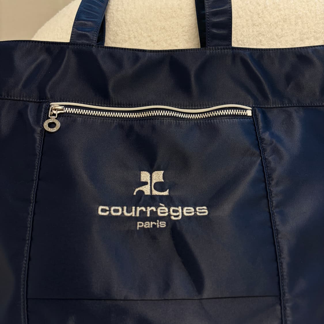 꾸레쥬 나일론 지퍼 쇼퍼백 상품이미지2