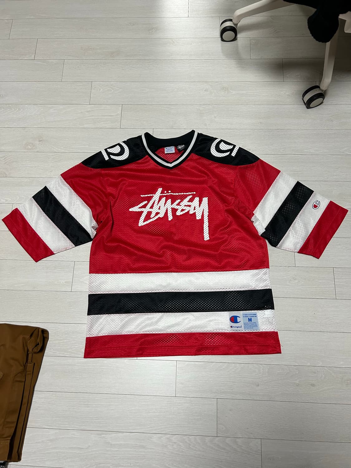 스투시 x 챔피온 재팬 게임 저지 레드 상품이미지1