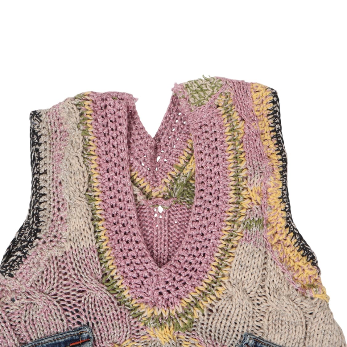 트루릴리젼 커스텀 니트 데님 베스트 상품이미지2