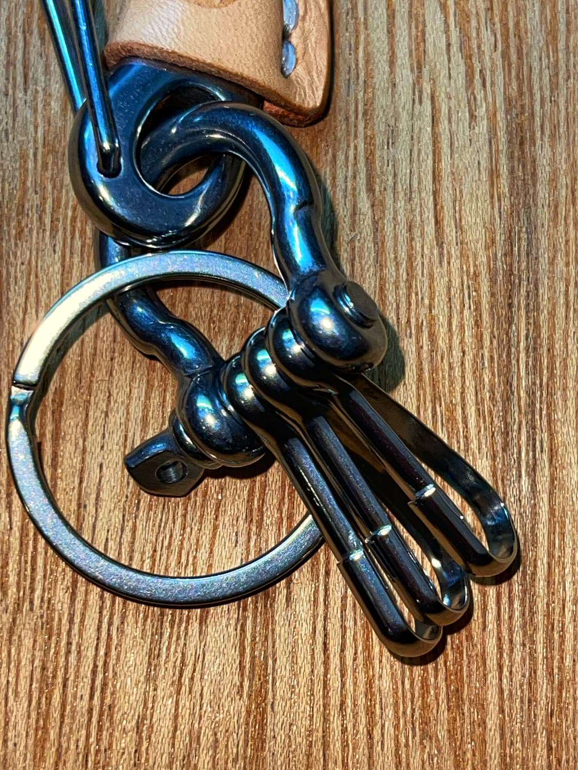 牛 Leather carabiner keyring 아메카지 키링세트 상품이미지5