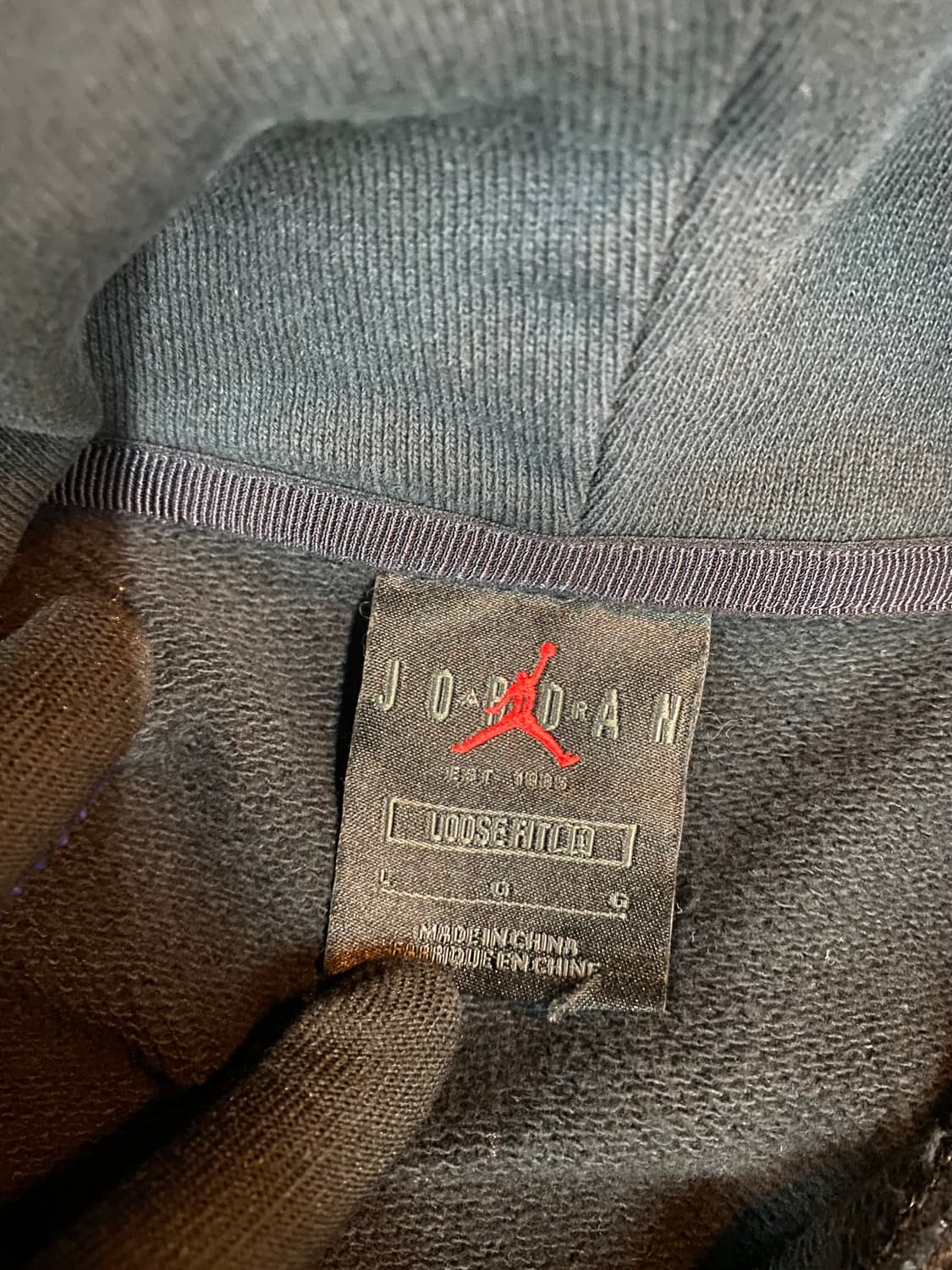 정품 조던 플라이트 후드티 블랙 L 1회착용 상품이미지6