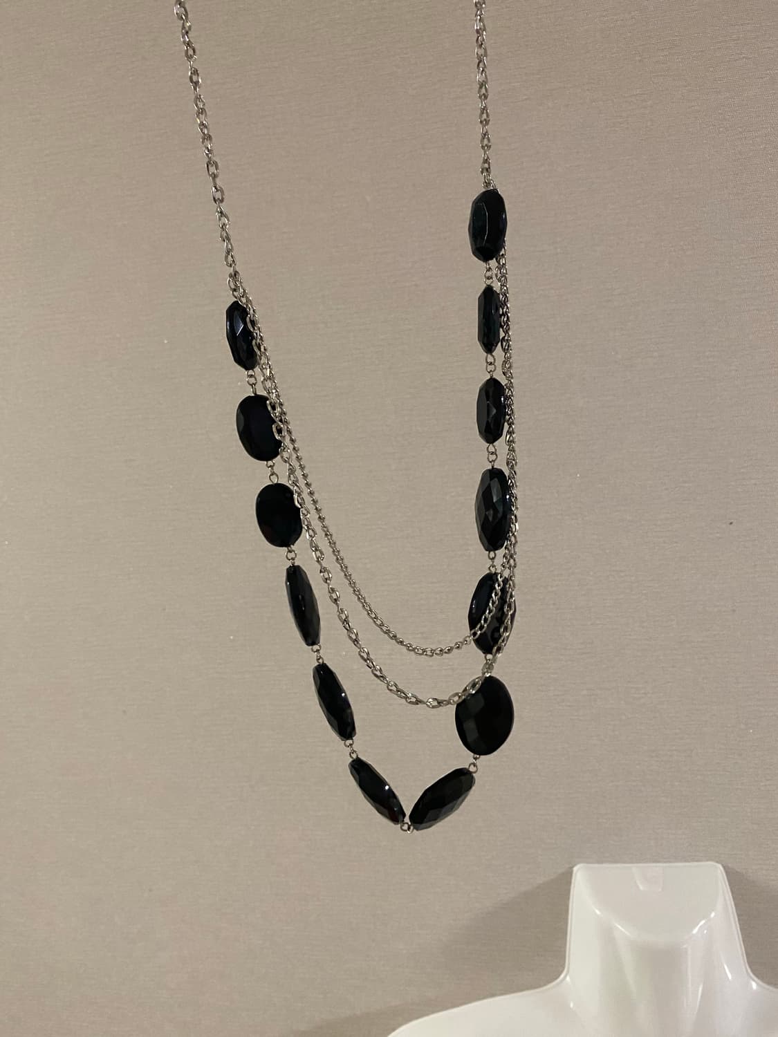 블랙 비즈 목걸이 상품이미지3