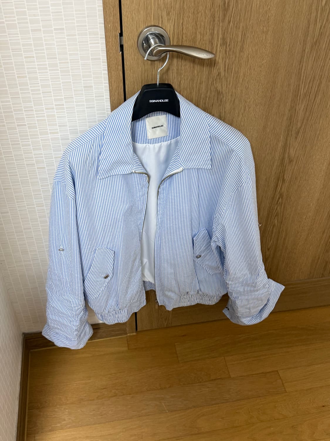 신앤리 크루징 스트라이프 해링턴 자켓 블루 M 상품이미지3