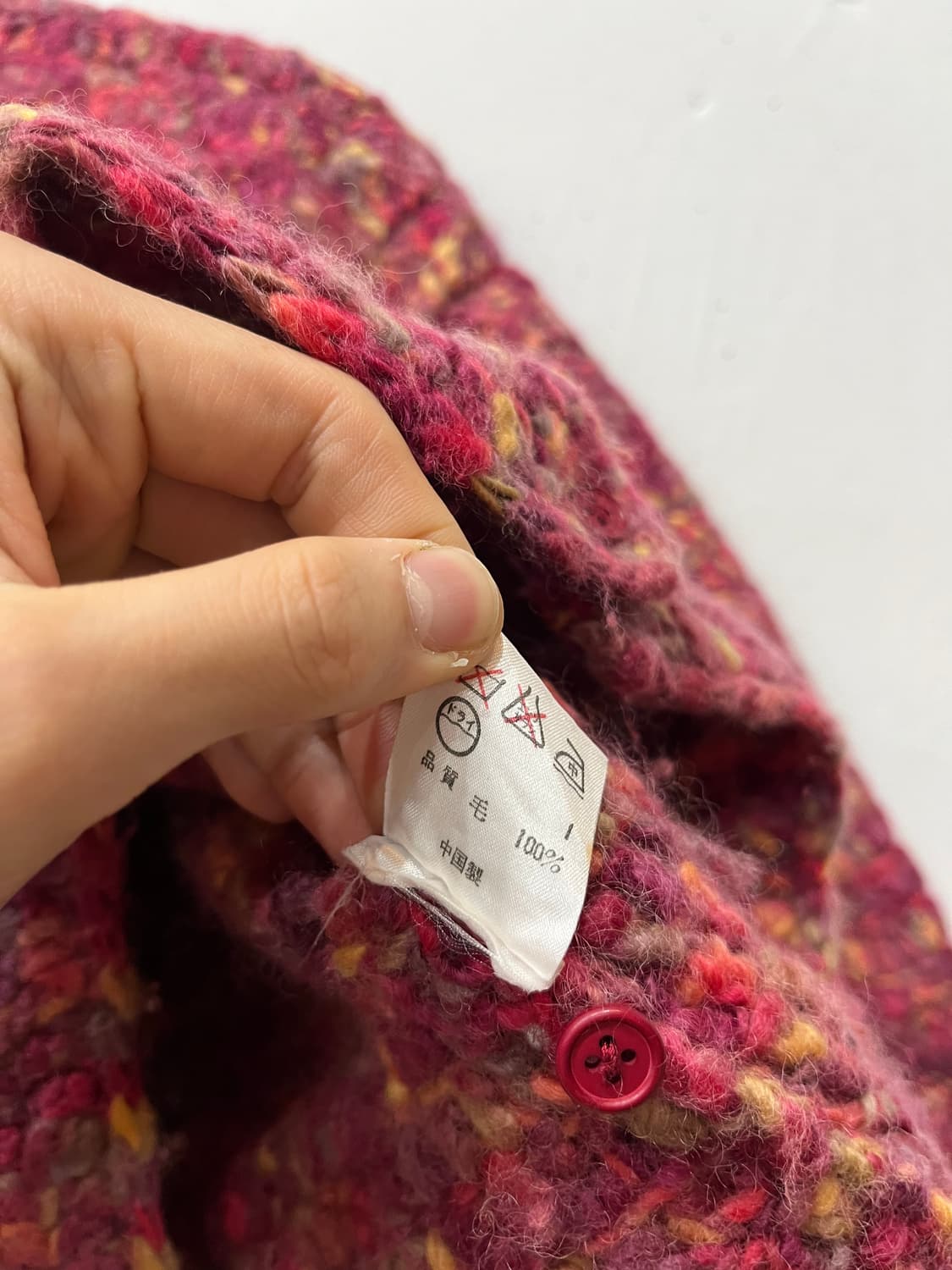 KUMIKYOKU 핸드메이드 퓨어울 비비드 가디건  상품이미지5