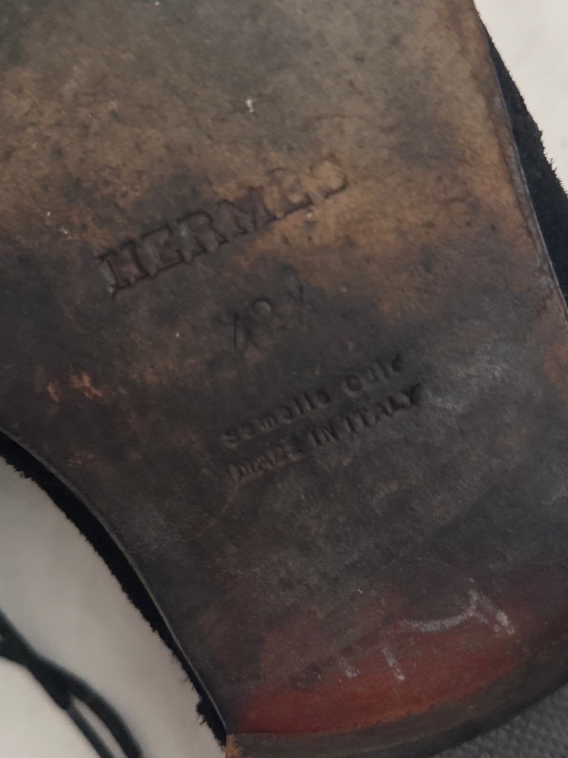 00s 에르메스 블랙 스웨이드 로퍼 상품이미지5