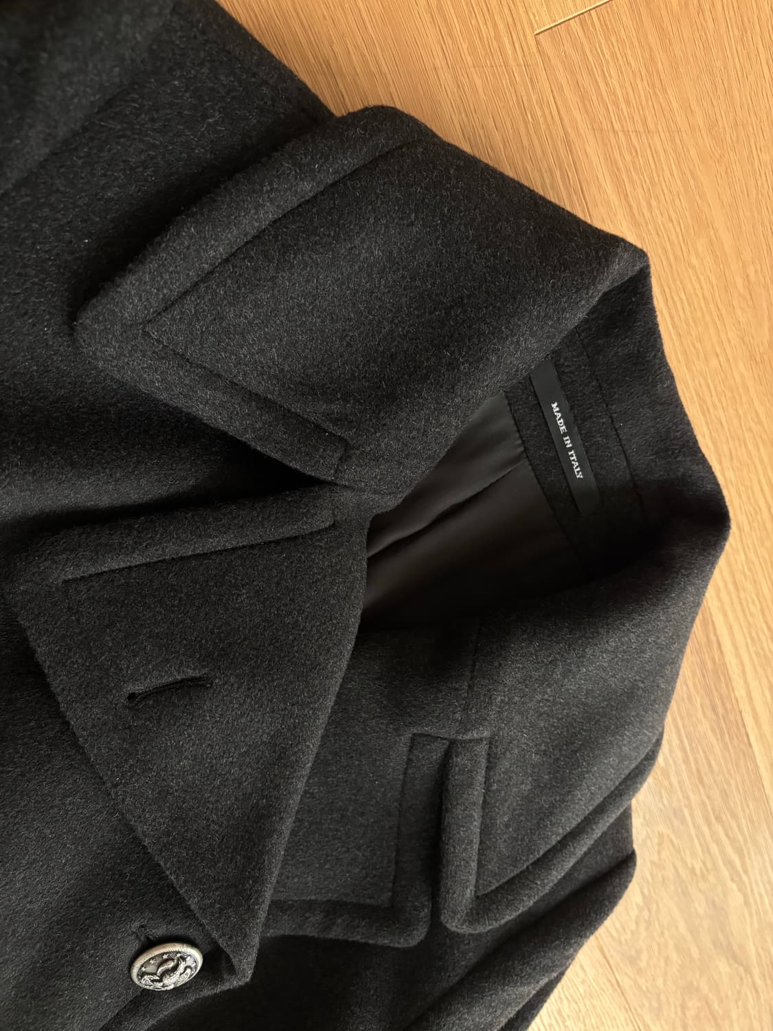 딸리아또레 블랙 캐시미어 피코트 40M 상품이미지2