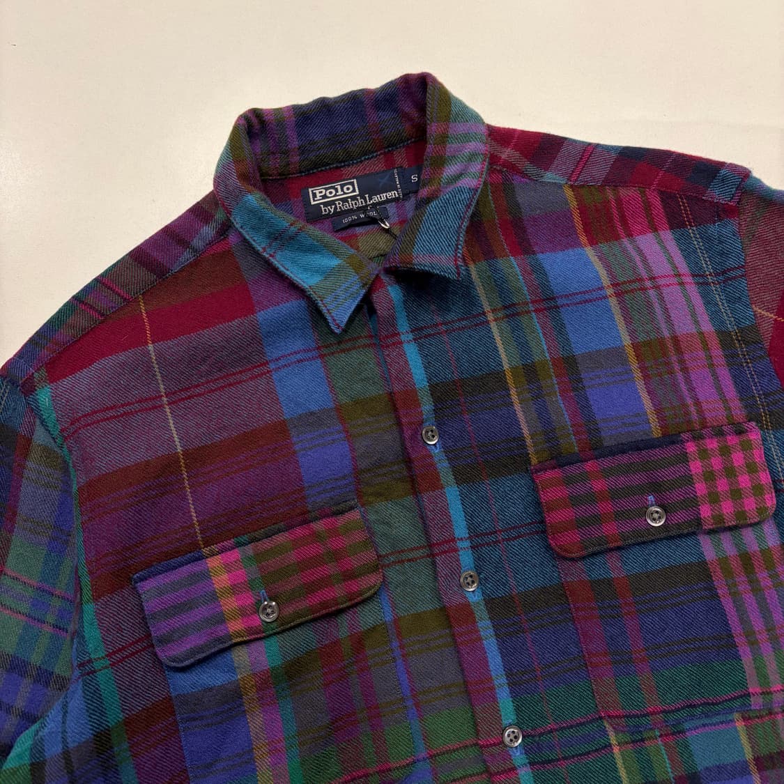 [S] 폴로 랄프로렌 울 투포켓 멀티컬러 체크 셔츠 B831 상품이미지3