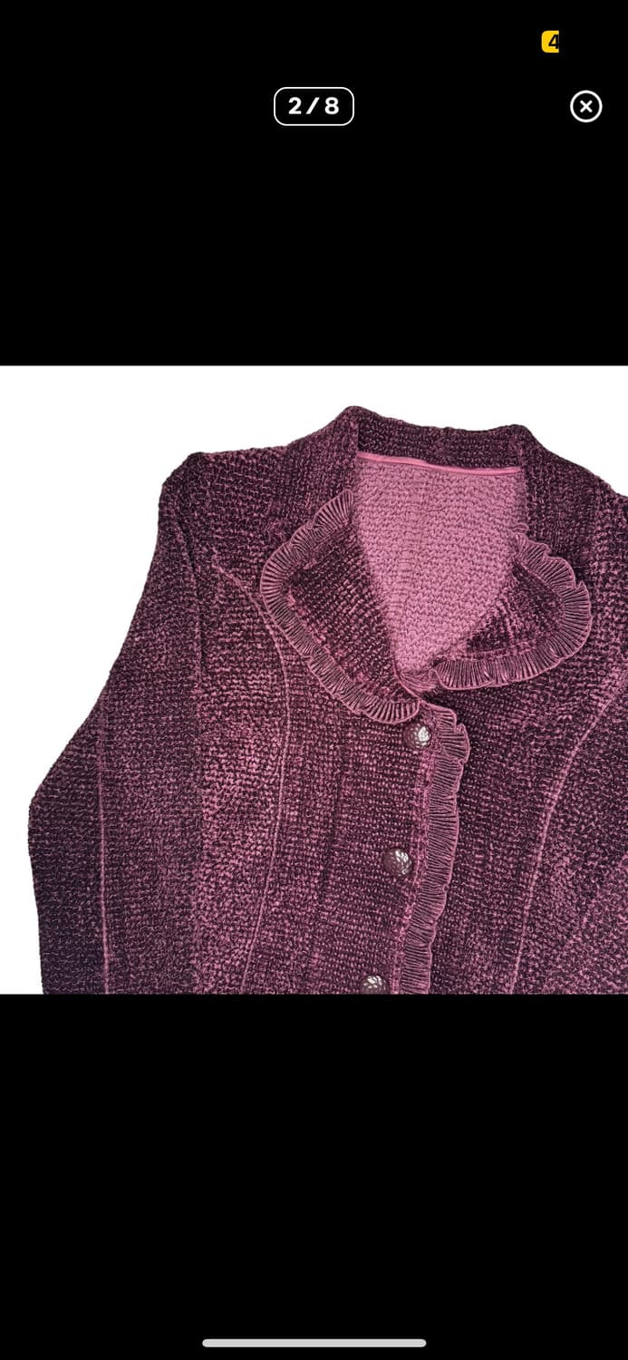 burgandy pleats cardigan 상품이미지2