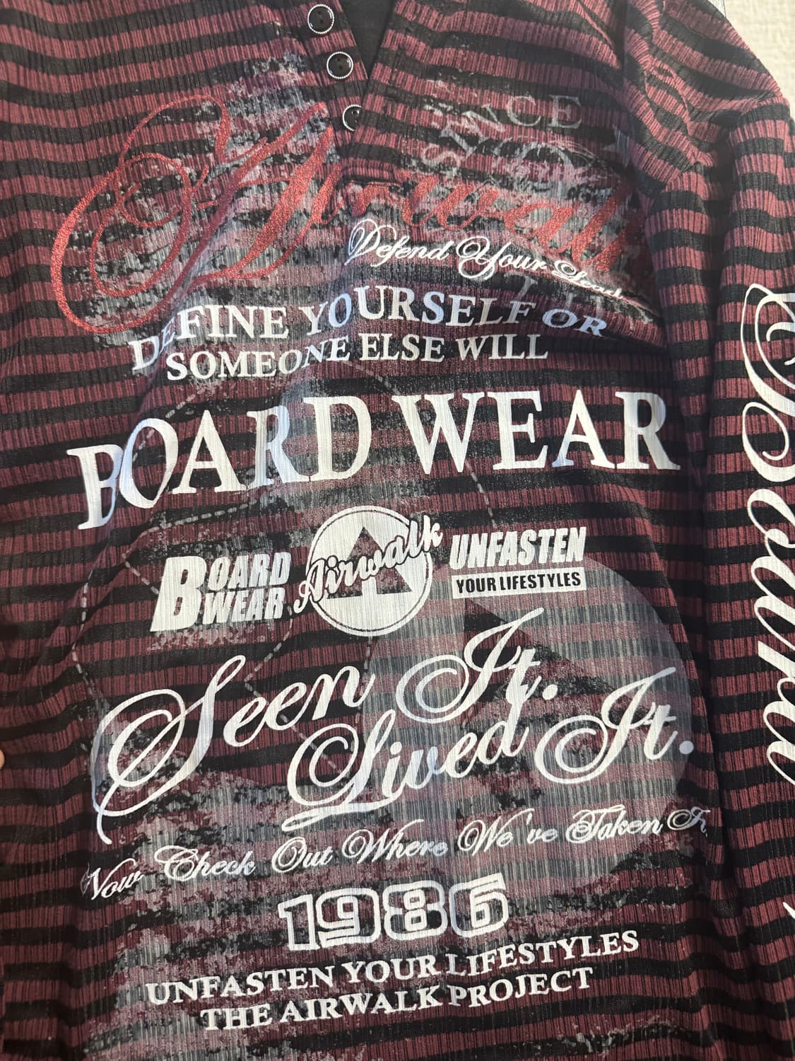 에어워크 레이어드 스프라이트 프린팅 롱슬리브 상품이미지2