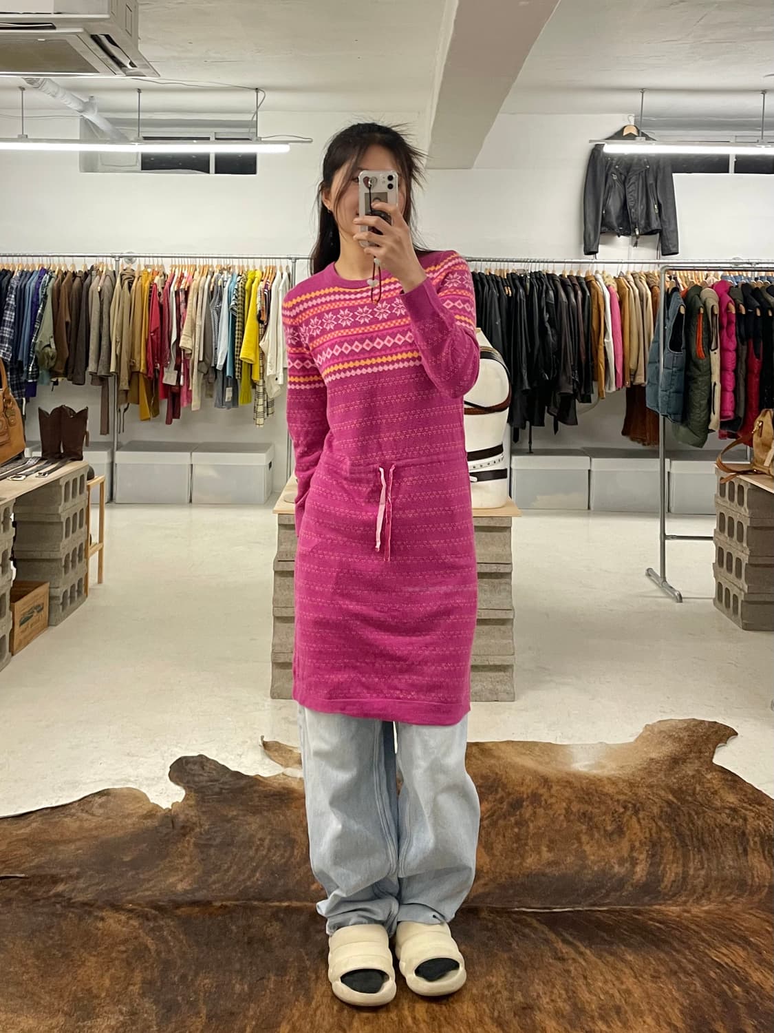 L.L. BEAN fair isle knit onepiece 페어아일 상품이미지7