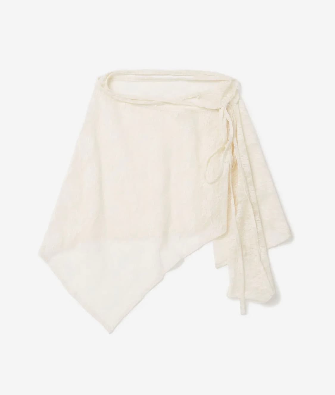 밀로우먼- 어시메트릭 레이스 랩 스커트 [아이보리] 상품이미지1