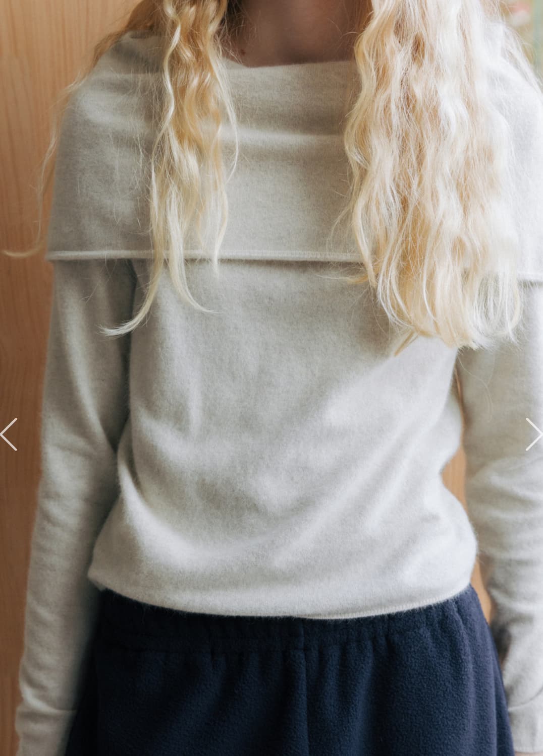 모노하 케이프 레이어드 니트 새상품 아이보리 Cape Layered 상품이미지2