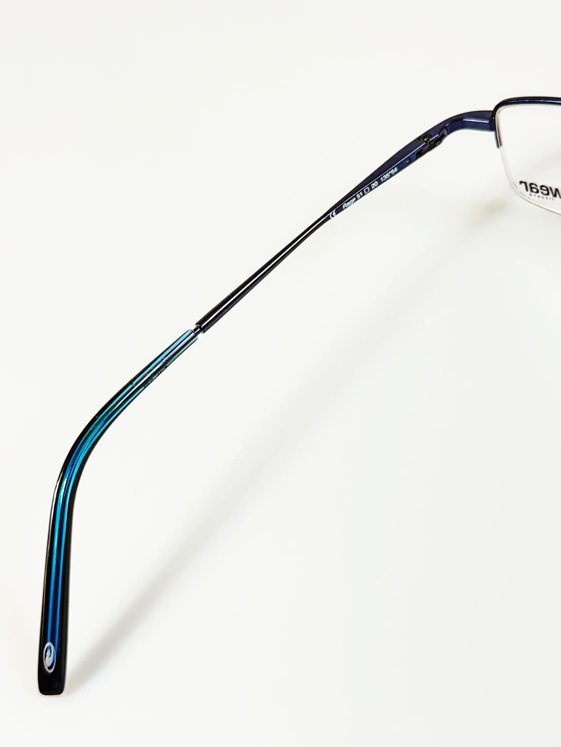 LIZZARD 네이비 반무테 스퀘어 메탈 빈티지 안경 상품이미지7