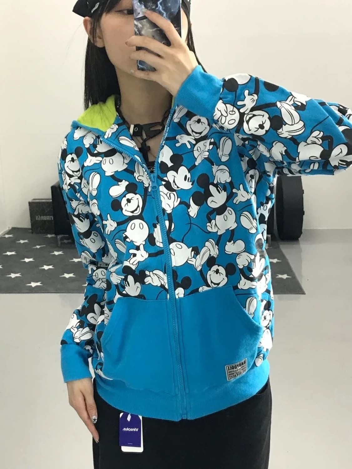 베이비돌 미키마우스 블루 후드집업 상품이미지2